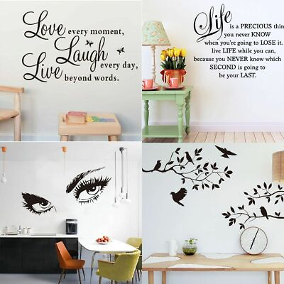 Art Quote Wall Decal Stickers Vinyl Home Room Decor Bedroom Removable Mural DIY $5.51