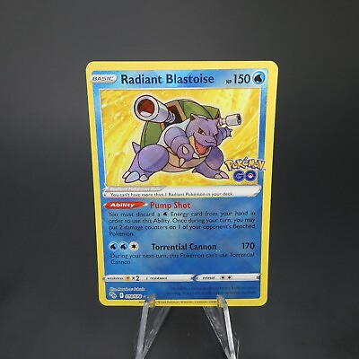 #ad Radiant Blastoise 018 078 Pokémon GO Shiny Holo Rare Pokémon TCG 2022 NM $5.95