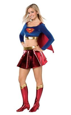 #ad LICENSED SUPERGIRL SUPERMAN TEEN SUPER HERO FANCY DRESS HALLOWEEN COSTUME AU $73.72