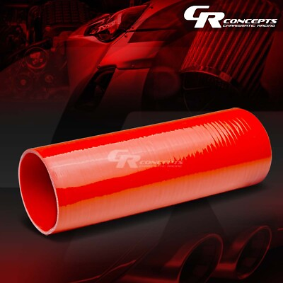 #ad 4quot; ID 12quot; LONG 4 PLY RED SILICONE HOSE TURBO INTAKE INTERCOOLER PIPE COUPLER $18.71