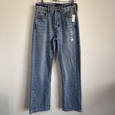 #ad Aeropostale Womens Jeans 6R 90s Baggy Blue Y2K Button Fly Trendy 30 x 31 NEW $39.99