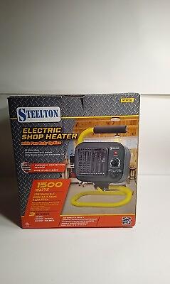 #ad Steelton 1500 Watt 5120 BTU Electric Shop Heater w Fan Only Option Pre owned $25.99