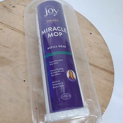 #ad LOT OF 6 NEW Joy Mangano The New Miracle Mop Refill Replacement Heads Case $18.89