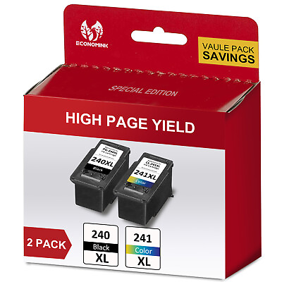 #ad PG 240XL CL 241XL Ink Cartridges for Canon 240 PIXMA MG2220 MG3600 TS5120 MG3620 $20.69