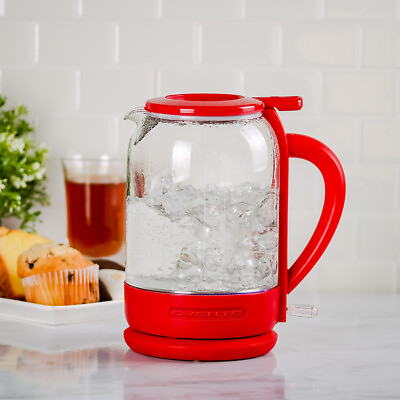 #ad Heat Portable Red Electric Electric Hot Water Glass Kettle 1.5 Liter 1500 Watt $27.37