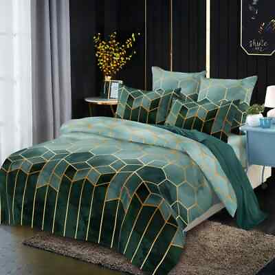 #ad 2 3 Pcs Duvet Cover Set Geometry Bedding Sets Comforter Duvet Cover Pillowcase $32.35