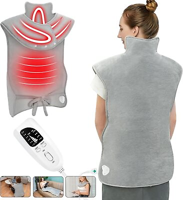 #ad 2024 NEW Electric Heating Pad Wrap for Neck Shoulders Back warm Pain Relief $34.27