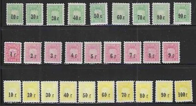 #ad Switzerland 28 Different Early Revenue Stamps Mint Never Hinged $70.00