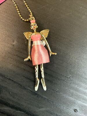 #ad Betsey Johnson Pink Angel Pendant Extremely Rare 1 $225.00