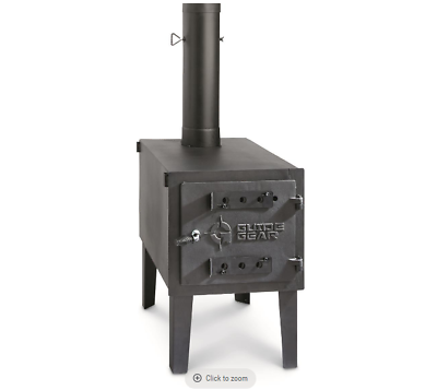 #ad LARGE Wood Burning Stove Outdoor Camping Cast Iron Steel Fire Box Heat $315.98