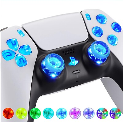 #ad Multi Colors Luminated Black Symbols Buttons DTF V3 LED Kit for PS5 Controller $22.49