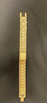 #ad Vintage Elgin Diamond Quartz Women’s Gold Tone Nugget Bracelet Watch EM503 017 $95.00