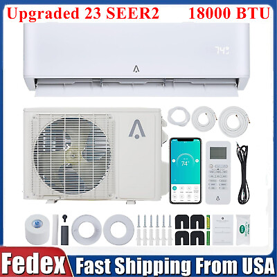 #ad 18000 BTU Ductless Mini Split Air Conditioner amp;Heat Pump 23 SEER2 Inverter AC $879.99