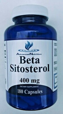 #ad Beta Sitosterol 400mg 180 Capsules Lower Cholesterol Levels Gluten Free USA Made $20.87