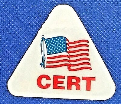 #ad CERT AMERICAN FLAG Highly Reflective HELMET C.E.R.T.US Flag Decal $3.25