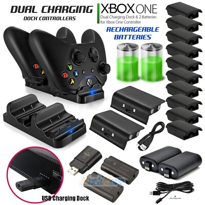 #ad 2xRechargeable Battery PackUSB Charging Dock Dual Charging Dock For Xbox One US $13.99
