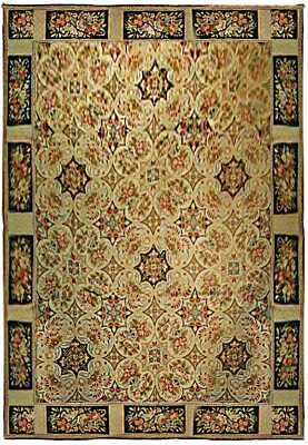 #ad Hand Woven Rug 9x12 Beige Transitional All Over Pattern Needlepoint Rug $1406.50