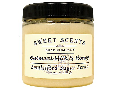 #ad Oatmeal Milk amp; Honey Sugar Scrub Handmade Exfoliating Scrub Sweet Scents $12.74