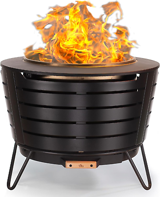 #ad Brand Smokeless 25 In. Patio Fire Pit Wood Burning Outdoor Fire Pit Includes $475.40