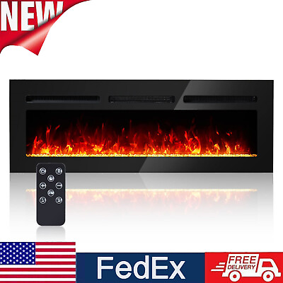#ad 50quot; Electric Fireplace Recessed insert or Wall Mounted Standing Electric Heater $219.90