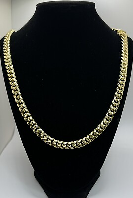 #ad 100% Gold 14k Miami chain hollow 22quot; inch 7.5 mm 48 grams $2860.00