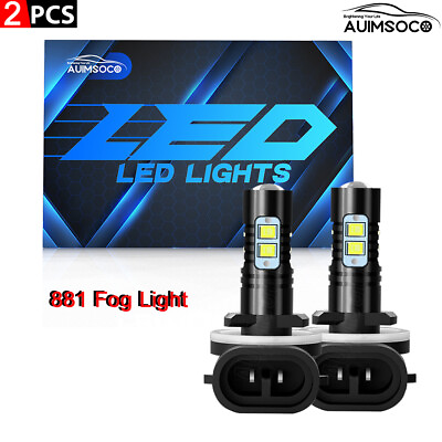 #ad 881 LED Fog Lights 2x Bulbs 6000K White For Dodge RAM 1500 2500 3500 1999 2002 $18.99