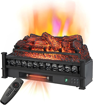#ad 26 Inch Electric Fireplace Log Set Heater Fireplace Insert Log Heater with Remo $206.86