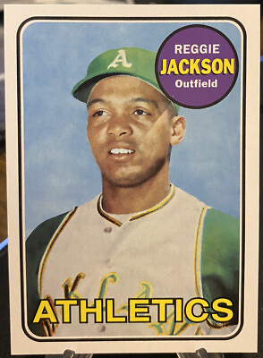 #ad 2017 Topps Rediscover Topps #RT3 Reggie Jackson Oakland Athletics 1969 Reprint $1.49