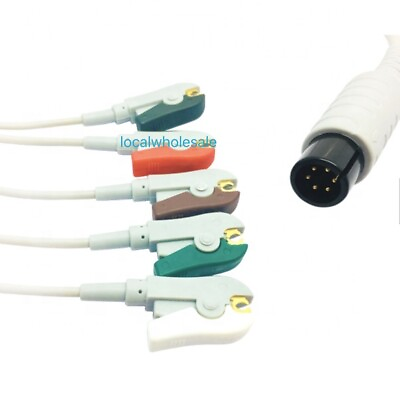 #ad General 6pin ECG Cable 5leads Pinch For Mindray Criticare Zoll $16.50