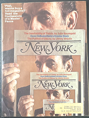 #ad New York magazine Teddy Kennedy Knicks Diary Jimmy Breslin Nov 9 1970 $18.99