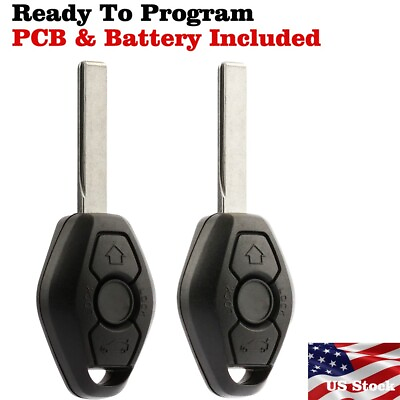 #ad 2 NEW KEY FOR E46 X5 X3 Z4 NEVER USED CHIP KEYLESS ENTRY FOB ALARM REMOTE $23.80