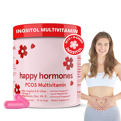 #ad HAPPY HORMONES PCOS Multivitamin Prebiotic Probiotic Blend fo Vaginal Health USA $18.99