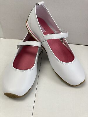 #ad Lacoste Sport Flat 7 New White Strap To Close Pink Trim $59.98