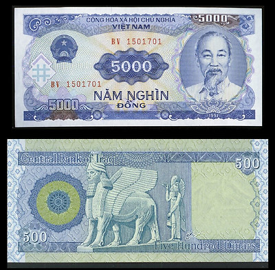 #ad 1000 IRAQI DINAR 2 X 500 And Receive 10000 Vietnamese Dong 2 x 5000 Free $11.06