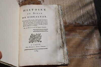 #ad Histoire du siège de GIBRALTAR Cadiz 1783 $250.00