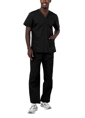 #ad Adar Men Workwear Medical Nursing Doctor Uniform Scrub Set Uniform Shirt amp; Pants $23.19