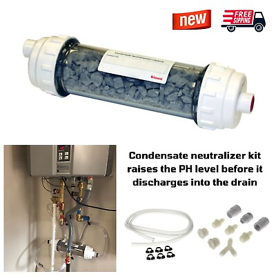 #ad Condensate Neutralizer Kit PH Control for Rinnai Tankless Water Heaters Furnaces $209.05