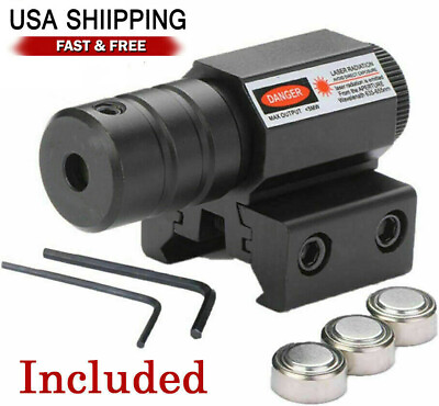 Tactical Red Laser Beam Dot Sight Scope For Gun Rail Pistol Weaver $8.95