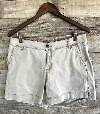 #ad One 5 One Casual Hiking Shorts Womens 10 Light Beige 32x5 Button Pocket *READ * $11.91