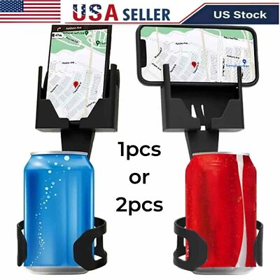 #ad 1 3pcs 2 in 1 Car Phone Cup Holder Stand Cradle Adjustable Cell Phone Mount USA $14.99