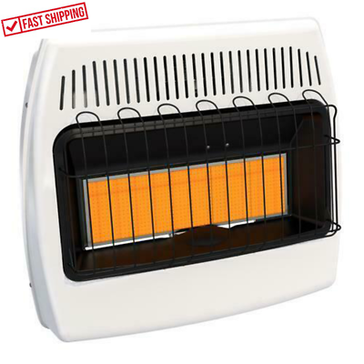 #ad 28quot; White Infrared Vent Free Propane Gas Wall Heater 30000BTU Thermostat Control $333.77