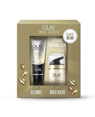 #ad Olay Total Effects 2 Piece Set Glowing Radiant Skin 2 Steps NEW $10.99