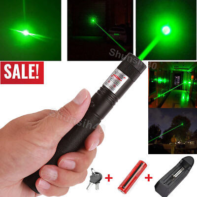 #ad 990Miles Green Laser Pointer Lazer Pen High Power Visible Beam LightBatt 532nm $10.95