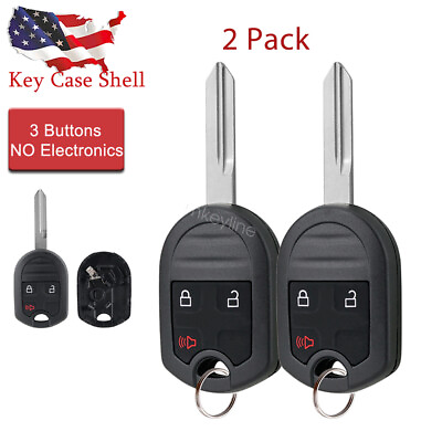 #ad 2x Uncut Remote Head Ignition Key Keyless Entry Car Fob Case SHELL for Ford $8.99