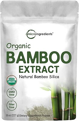 #ad Micro Ingredients Organic Bamboo Extract Powder 8 Ounce 1 Year Supply Rich i $28.50