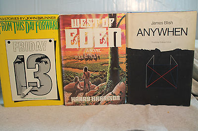 #ad lot vtg old SCI FI WEST OF EDEN FRIDAY 13 FROM THIS DAY FORWARD ANYWHEN BLISH $17.00