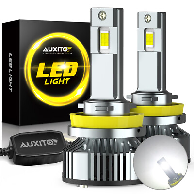 #ad AUXITO H11 LED Headlight Kit Low Beam Bulb Super Bright 6500K HID White 40000LM $45.99