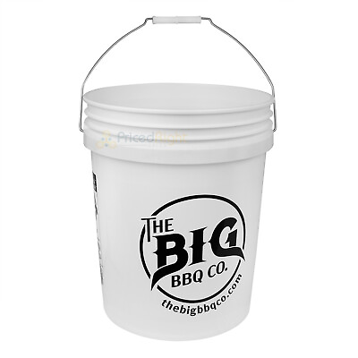 #ad Big BBQ Company 5 Gallon Plastic Storage Bucket 12 Inch Diameter With Handle $23.99