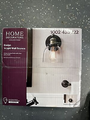 #ad Home Decorators Collection Evelyn 1 Light Wall Sconce Bronze Finish Clear Glass $29.00