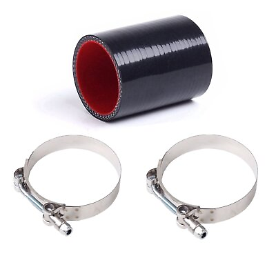 #ad BKRD 51mm 2quot; Straight Silicone Hose Pipe Intercooler Radiator Coupler amp; T Clamps $6.76